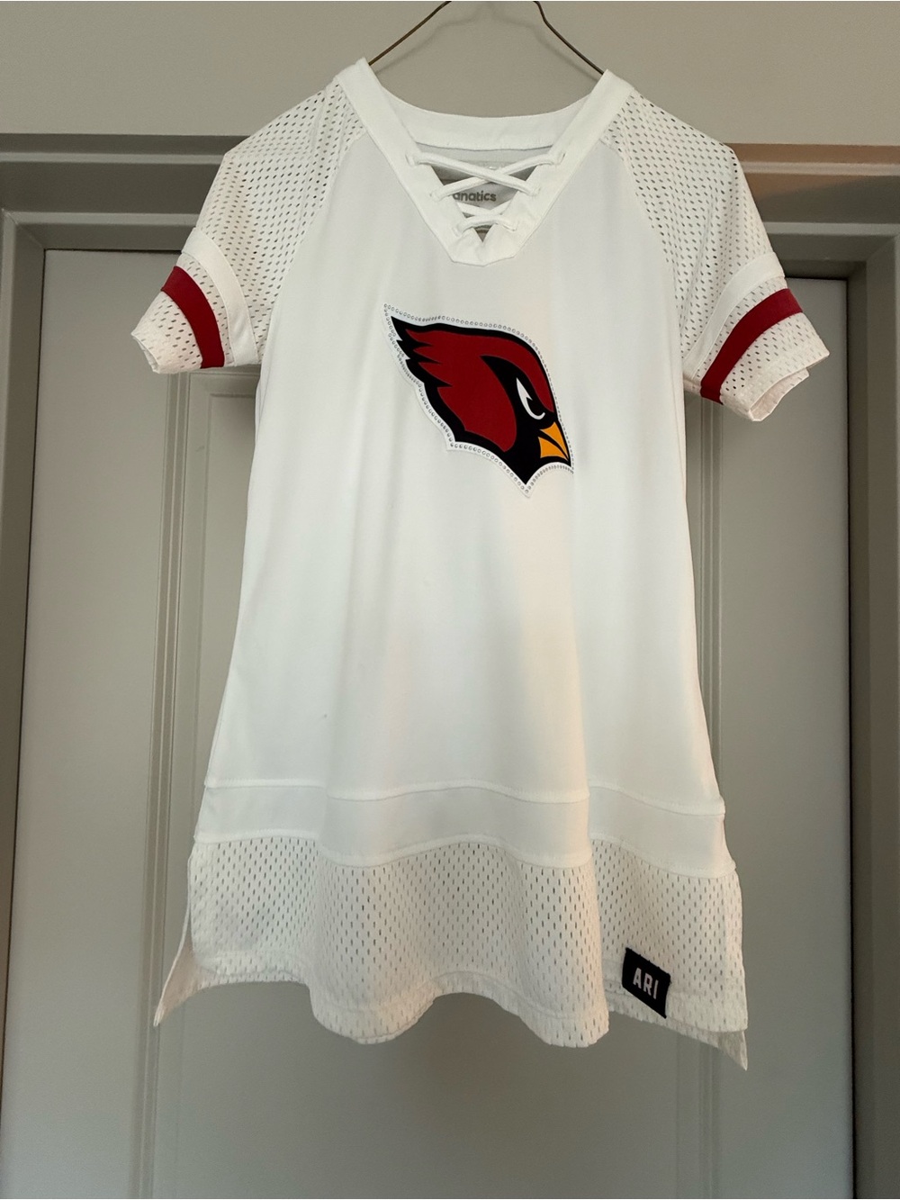 Fanatics White Lace-Up Women's Tunic Top Arizona Cardinals